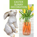 Modern Decorative Farmhouse Standing Rabbit Bunny Figurine